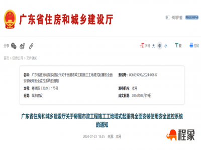广东省江门市关于房屋市政工程施工工地塔式起重机全面安装使用安